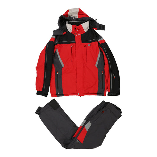 Vintage red Ast All-In-One Ski Suit - mens x-large