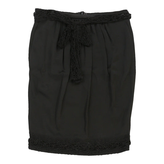 Emporio Armani Skirt - 28W UK 8 Black Acetate