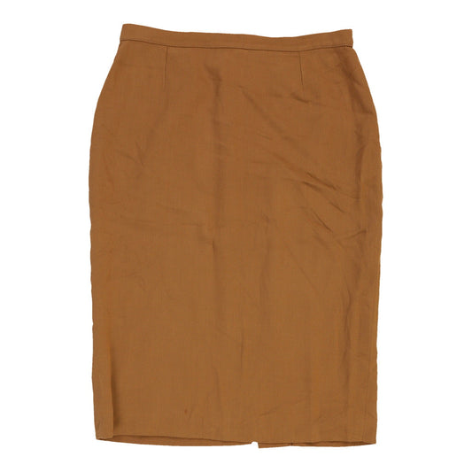 Forma Zero Gianfranco Ferre Midi Skirt - 30W UK 10 Brown Wool Blend