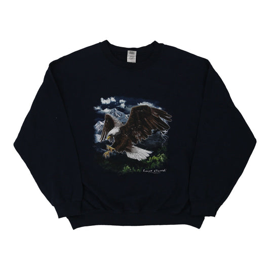 Vintage navy Lost Creek Gildan Sweatshirt - mens x-large