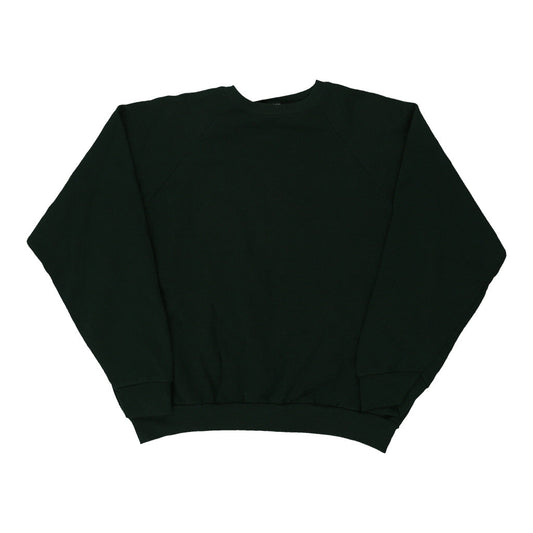 Vintage green Fruit Of The Loom Sweatshirt - mens x-large