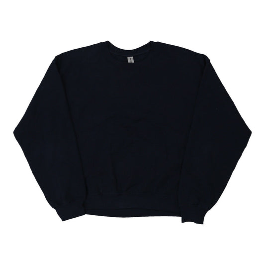 Vintage navy Gildan Sweatshirt - mens large