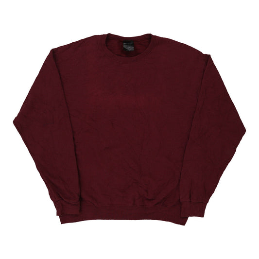 Vintage burgundy Leah Kirsch Sweatshirt - mens large