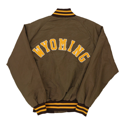 Vintage brown 1970's Wyoming Mvp Varsity Jacket - mens large