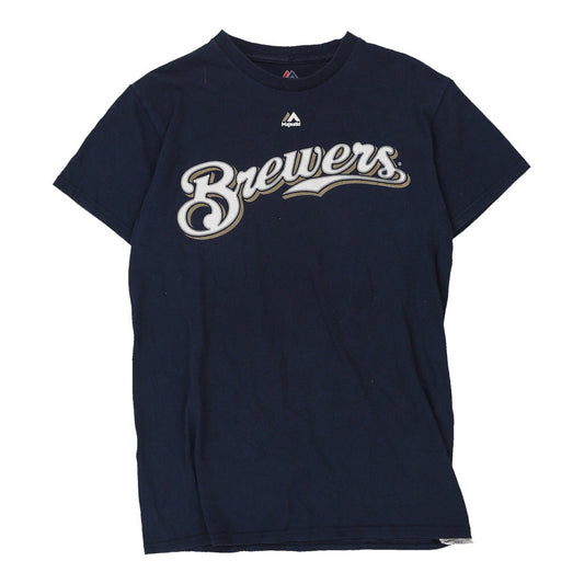 Vintage navy Milwaukee Brewers Majestic T-Shirt - mens small
