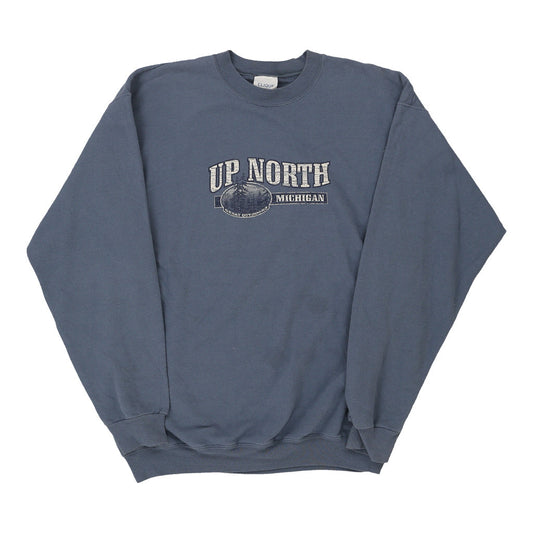 Vintage blue Up North Michigan Clique Sweatshirt - womens large