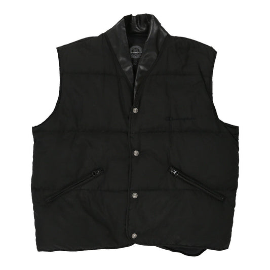 Vintage black Champion Gilet - mens large
