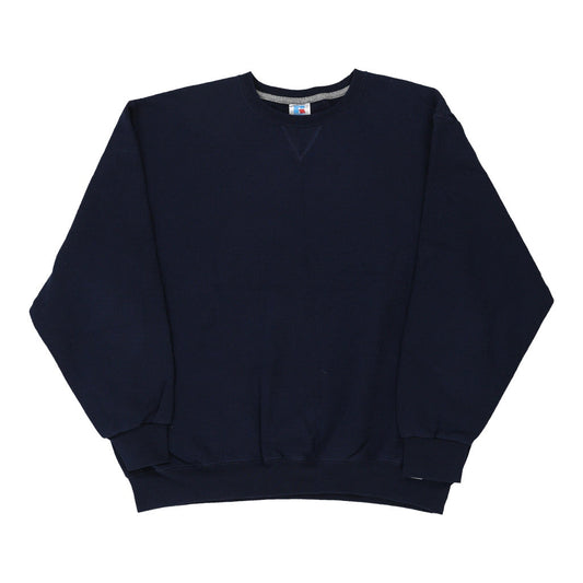Vintage navy Russell Athletic Sweatshirt - mens x-large