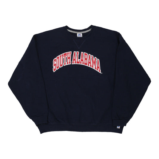 Vintage navy South Alabama Russell Athletic Sweatshirt - mens x-large