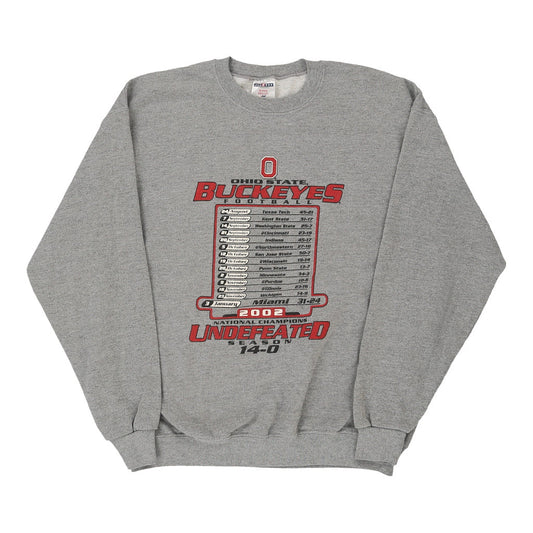 Vintage grey Ohio State Buckeyes Jerzees Sweatshirt - mens large