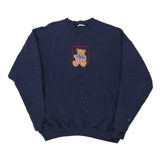 Vintage navy Unbranded Sweatshirt - mens medium