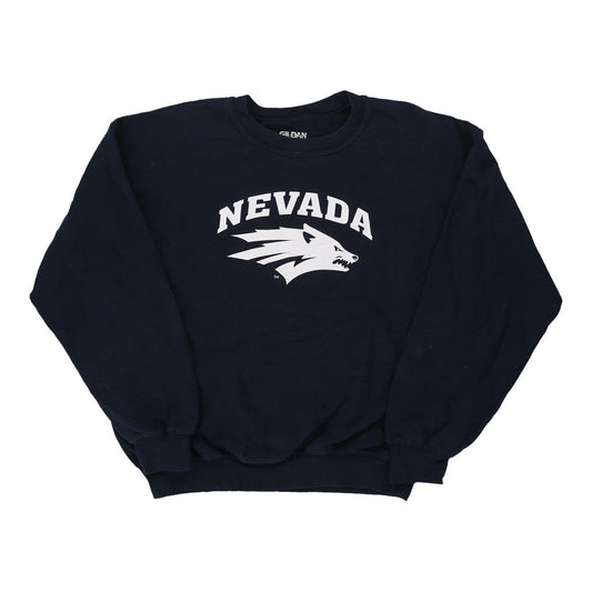 Vintage navy Nevada Gildan Sweatshirt - mens large