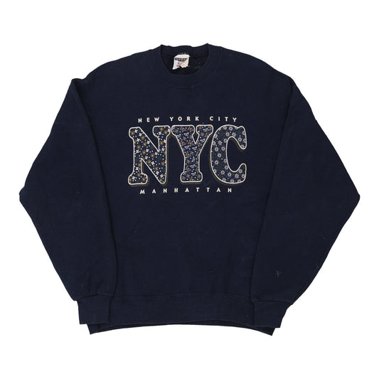 Vintage navy NYC Jerzees Sweatshirt - womens large