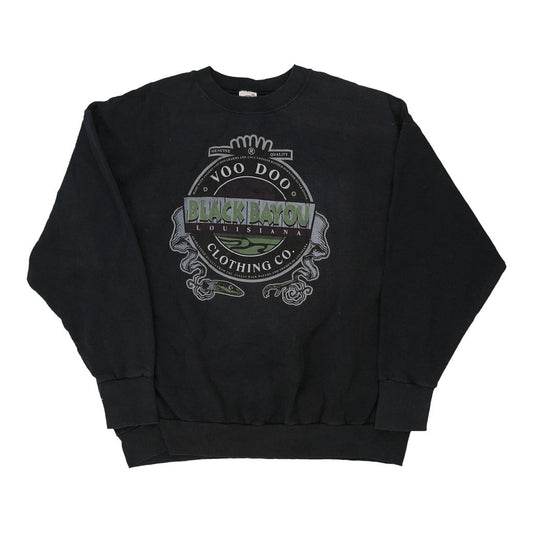 Vintage black Black Bayou Delta Sweatshirt - mens xx-large