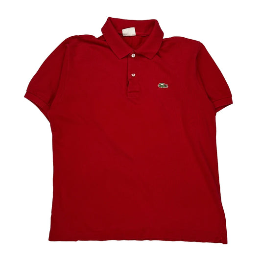 Lacoste Polo Shirt - Large Red Cotton