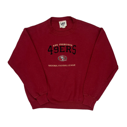 Made In USA San Francisco 49Ers Lee Sport Nfl Sweatshirt - Medium Red Cotton Blend