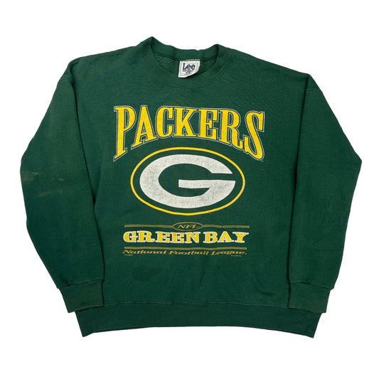 Green Bay Packers Lee Sport Football Sweatshirt - XL Green Cotton