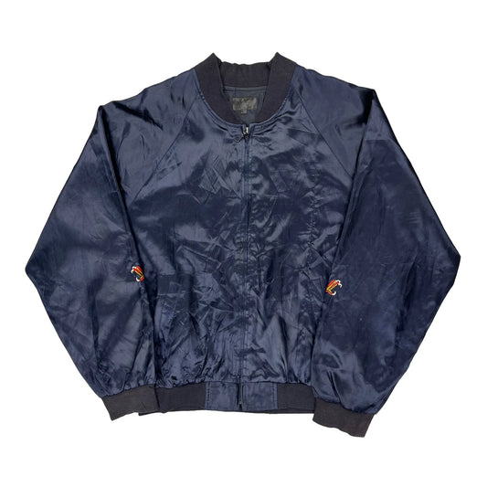 Unbranded Bomber Jacket - Large Navy Silk