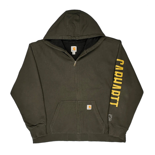 Rain Defender Carhartt Hoodie - 2XL Green Cotton