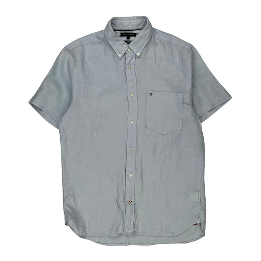 Tommy Hilfiger Short Sleeve Shirt - Medium Blue Linen