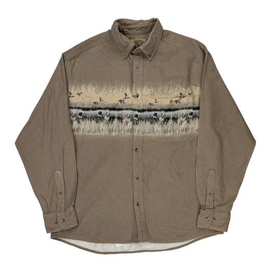 Cabelas Shirt - Large Brown Cotton