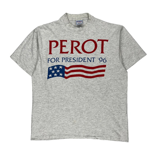 Perot 1996 Political Campaign All Sport Single Stitch T-Shirt - XL Grey Cotton