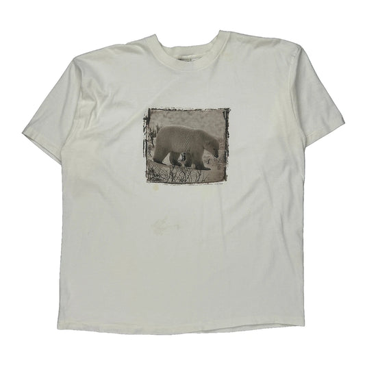 Gap Single Stitch T-Shirt - Large White Cotton