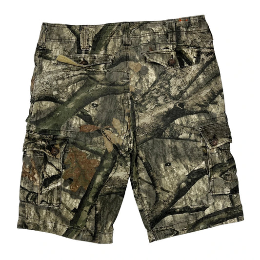 Wear First Camo Cargo Shorts - 36W 9L Green Cotton