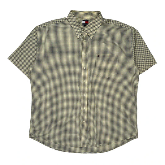 Tommy Hilfiger Checked Short Sleeve Shirt - 2XL Blue Cotton