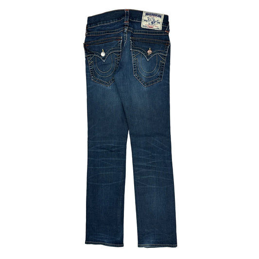 True Religion Contrast Stitch Jeans - 29W UK 8 Dark Wash Denim
