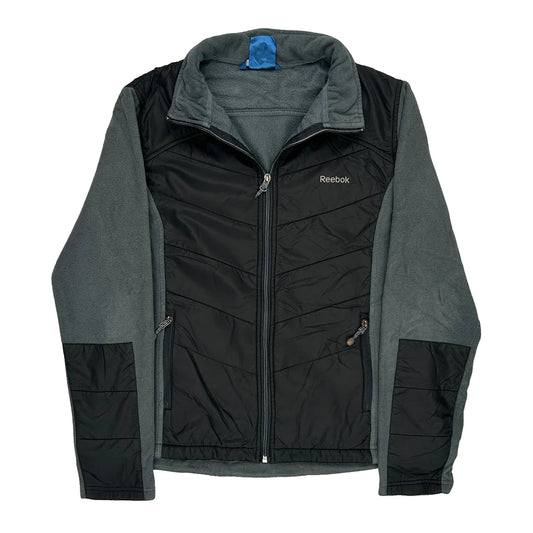 Reebok Fleece Jacket - Large Black Polyester