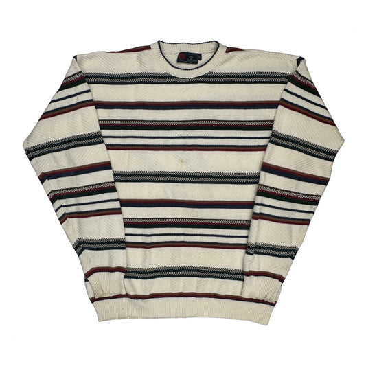Unbranded Striped Jumper - XL Cream Cotton