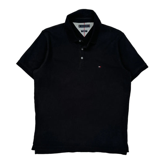 Tommy Hilfiger Slim Fit Polo Shirt - No Size Black Cotton