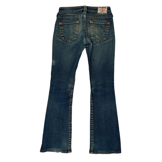 True Religion Boot Cut Jeans - 27W UK 6 Blue Denim