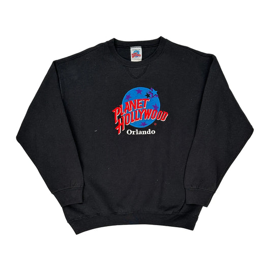 Made In USA Planet Hollywood Graphic Sweatshirt - XL Black Cotton Blend