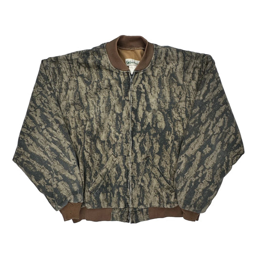 Unbranded Camo Bomber Jacket - XL Brown Cotton
