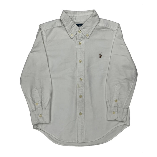 Vintage Age 5 Ralph Lauren Shirt - Small White Cotton