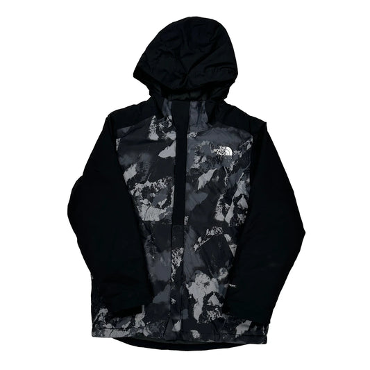 Age 10-12 The North Face Camo Jacket - Medium Black Polyester