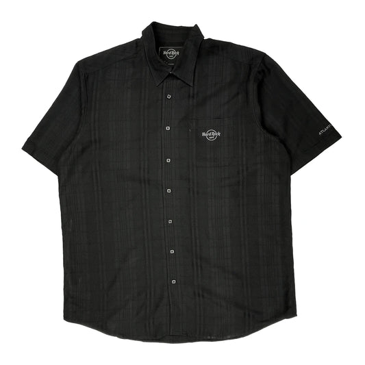 Atlanta Hard Rock Cafe Short Sleeve Shirt - 2XL Black Polyester