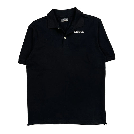 Kappa Polo Shirt - Large Black Cotton