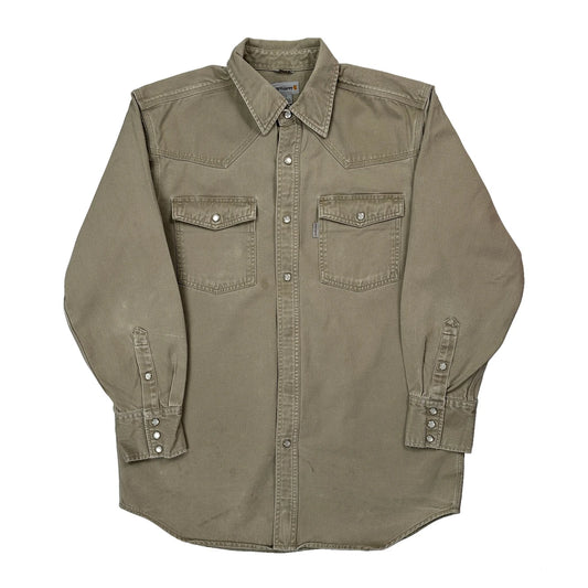 Vintage Carhartt Shirt - Large Beige Cotton