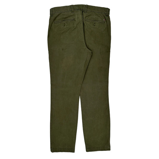 Tommy Hilfiger Slim Fit Chinos - 33W 31L Khaki Cotton Blend