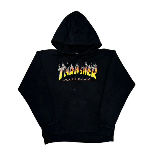 Magazine Thrasher Graphic Hoodie - Small Black Cotton