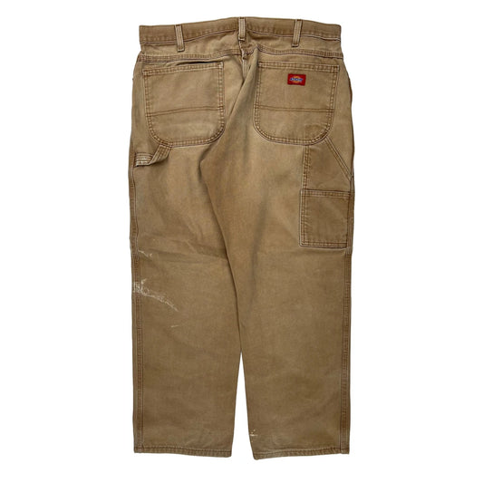 Dickies Carpenter Trousers - 34W 30L Brown Cotton