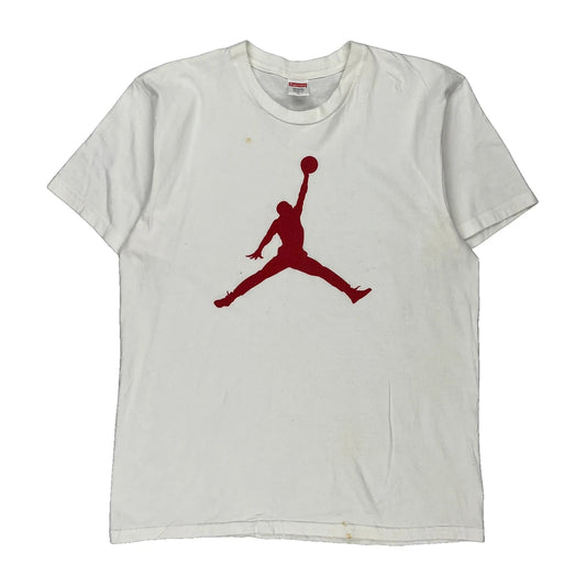 Air Jordan Supreme Graphic T-Shirt - Large Red Cotton