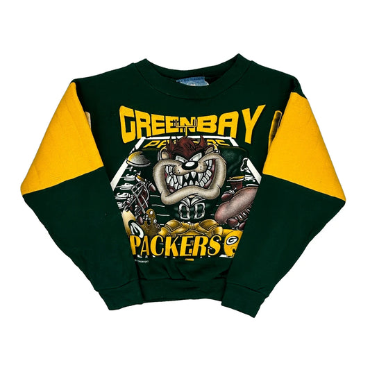 Made In Usa Age 7 Green Bay Packers Sportonics Nfl Sweatshirt - Small Green Cotton