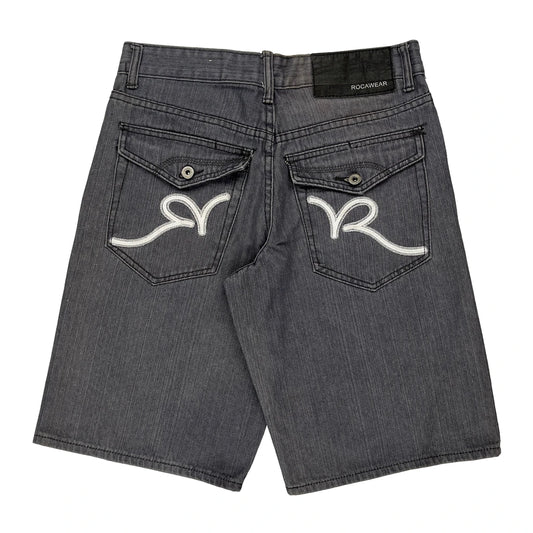 Rocawear Denim Shorts - 32W 12L Grey Cotton