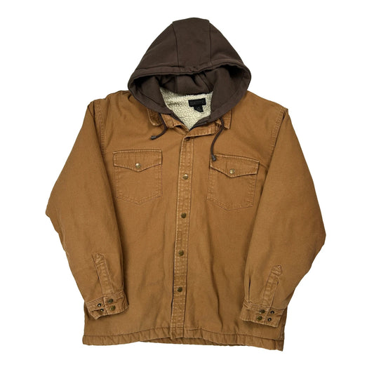 Dakota Grizzly Sherpa Lined Jacket - Large Brown Cotton