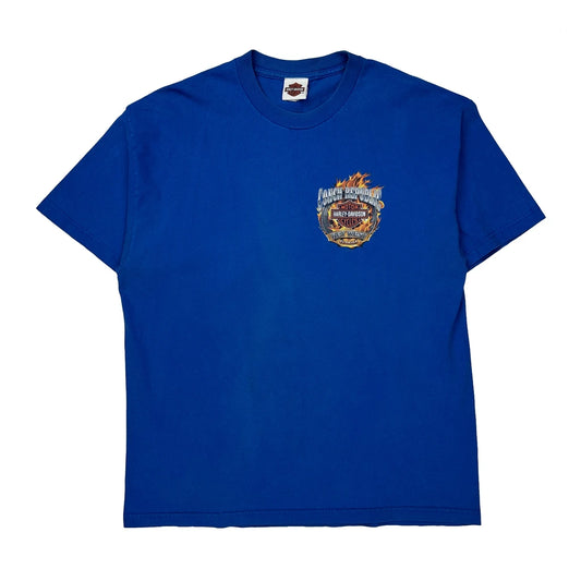 Florida Harley Davidson Graphic T-Shirt - XL Blue Cotton