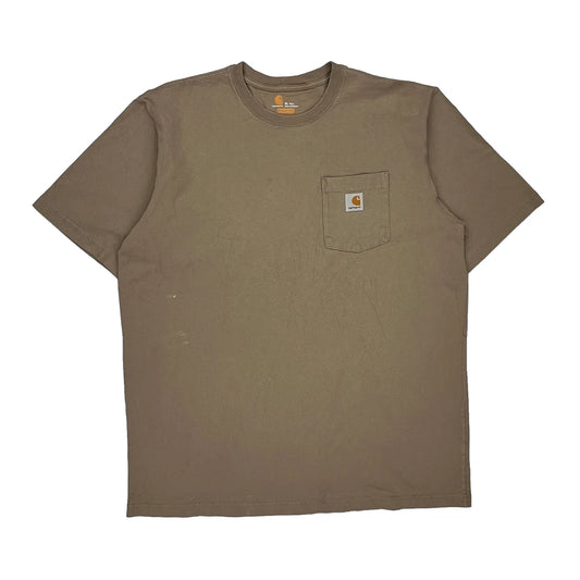 Original Fit Carhartt Tall T-Shirt - XL Brown Cotton